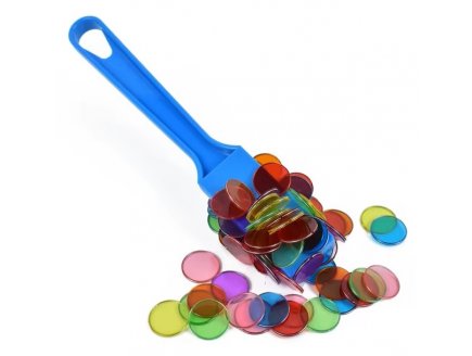 BATON MAGNETIQUE TURQUOISE + 100 PIONS DE LOTO - RAMASSE JETONS - KIT ACCESSOIRES BINGO