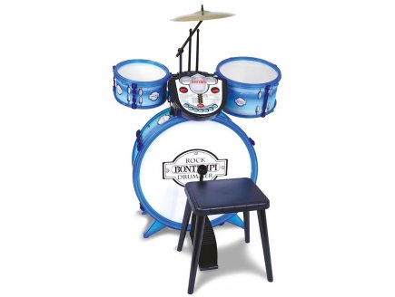 Batterie electronique Rock Drummer bleu + Tabouret - Bontempi - 525602
