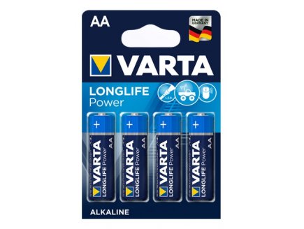 BLISTER 4 PILES ALCALINE LR6 / AA - VARTA LONGLIFE POWER - 4906