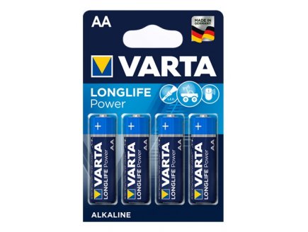 BLISTER 4 PILES ALCALINE LR6 / AA - VARTA LONGLIFE POWER - 4906