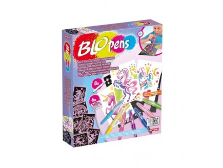 Blopens Set d'activités Chevaux fantastiques - Aérographe - Lansay - Feutres, Pochoirs - Dessin