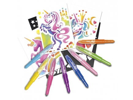 Blopens Set d'activités Chevaux fantastiques - Aérographe - Lansay - Feutres, Pochoirs - Dessin