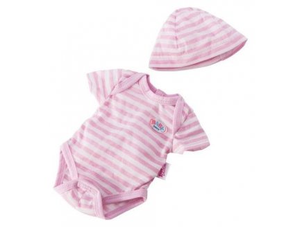 BODY RAYE ROSE ET BLANC + BONNET POUPON 43 CM BABY BORN - ZAPF CREATION (02)