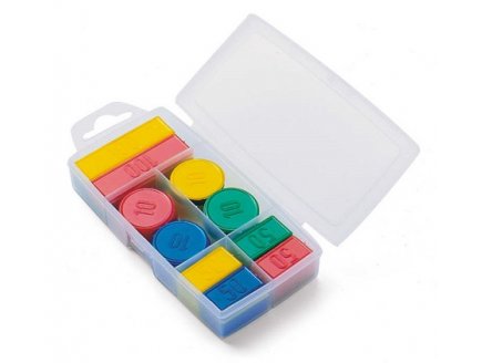 BOITE 100 JETONS EN PLASTIQUE NUMEROTES - JEUJURA - 8986 - ACCESSOIRES JEUX DE SOCIETE