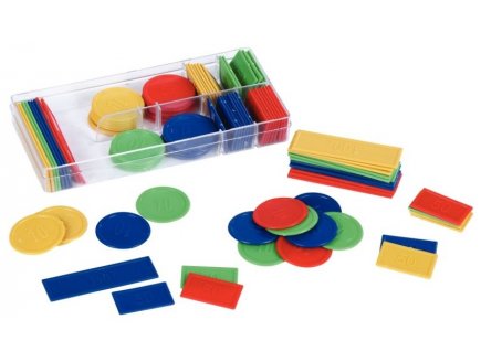 BOITE 100 JETONS MARQUES EN PLASTIQUE - KIM PLAY - ACCESSOIRES JEUX DE SOCIETE