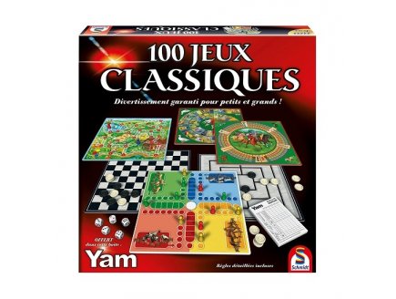 Boite 100 jeux de societe classiques - multi jeux en famille - Schmidt - 88207