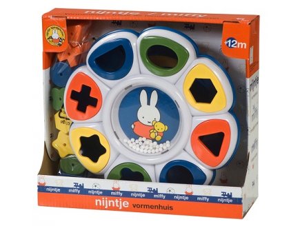 Boite carrousel des formes Miffy 8 blocs multicolore - trieur de formes bebe