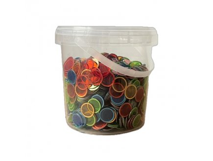Boite de 1200 pions magntiques de loto multicolores - Jetons marquage - Accessoire Jeu bingo