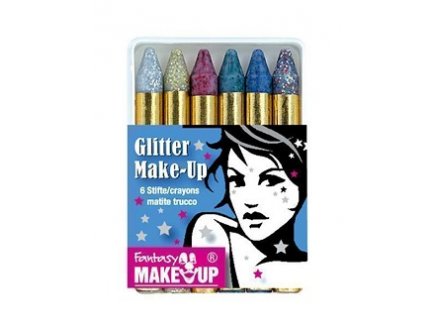 Boite de 6 crayons de maquillage paillete / glitter - Accessoire costume - Dguisement