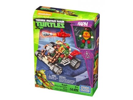 BOLIDE A PIZZA DE RAPHAEL  - TORTUES NINJA - MEGA BLOKS - DPF60 - JEU DE CONSTRUCTION