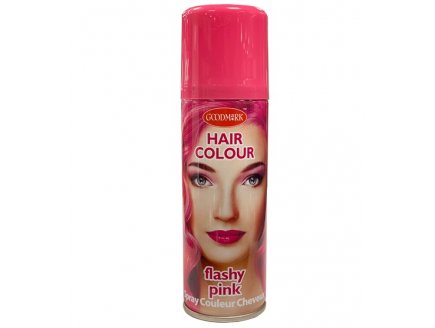 Bombe couleur temporaire pour cheveux Rose flashy 125 ml - Spray colorant, Laque - Accessoire Fête