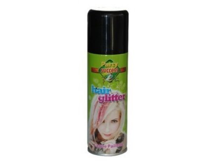 BOMBE POUR CHEVEUX : LAQUE A PAILLETTES MULTICOLORE - OR ET ARGENT 125 ML - COULEUR TEMPORAIRE