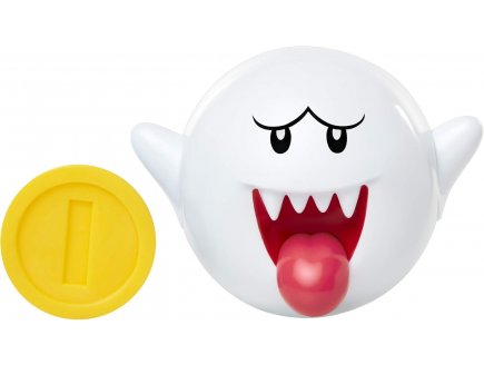 Boo avec pi�ce : Figurine Super Mario 6 cm - Figurine Nintendo articul� - Jakks