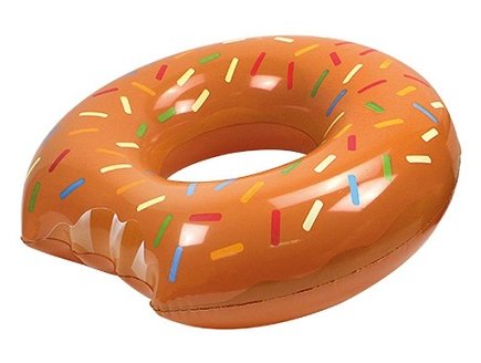 BOUEE GONFLABLE DONUT GEANT CHOCOLAT 119 CM - JEU PISCINE