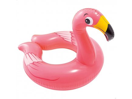 Bouee gonflable tete d'animal flamant rose 76 x 55 cm - Intex - jeu piscine enfant