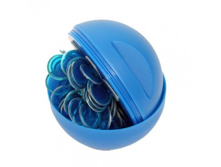 Boule de loto magnetique numerotee bleu + 100 pions - kit 2 en 1 - Lotoquine
