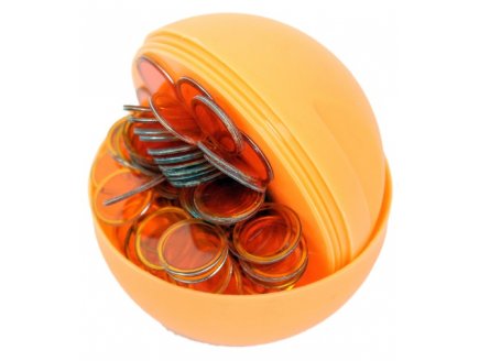 Boule de loto magnetique numerotee jaune + 100 pions de loto - ramasse pions - Lotoquine
