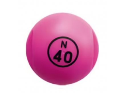 Boule de loto magnetique numerotee rose fonc� + 100 pions - kit 2 en 1 - Lotoquine