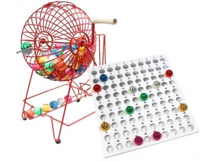 BOULIER DE LOTO GEANT 31 CM - SPHERE + 90 BOULES + PLATEAU DE CONTROLE - CARTALOTO