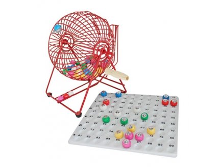 BOULIER DE LOTO PRO 23 CM - SPHERE + 90 BOULES + PLATEAU DE CONTROLE - CARTALOTO