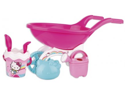 BROUETTE GARNIE DE PLAGE HELLO KITTY AVEC 6 ACCESSOIRES - ANDRONI - JOUETS DE SABLE