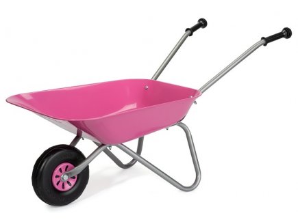 BROUETTE METAL ENFANT ROSE / GRISE - ROLLY TOYS - JOUET JARDINAGE