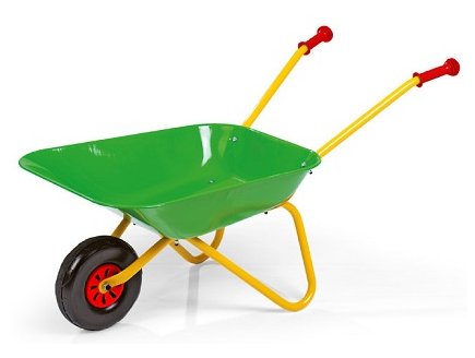 BROUETTE METAL ENFANT VERTE / JAUNE - ROLLY TOYS - JOUET JARDINAGE