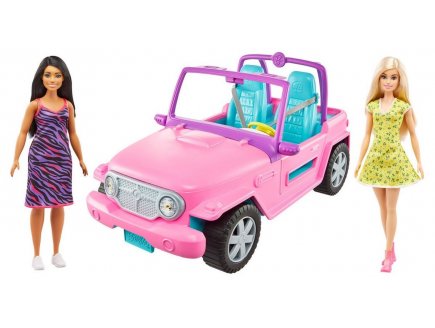 Buggy 4x4 beach cruiser + 2 poupees barbie - Mattel - gvk02 - voiture decapotable