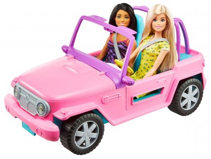 Buggy 4x4 beach cruiser + 2 poupees barbie - Mattel - gvk02 - voiture decapotable