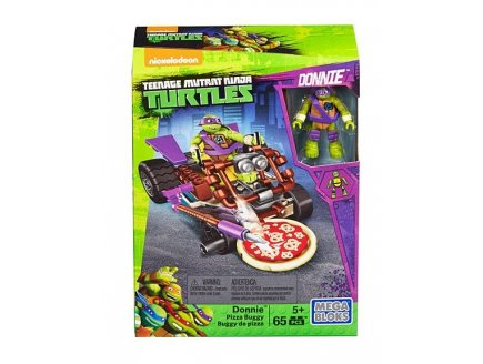 BUGGY A PIZZA DE DONATELLO - TORTUES NINJA - MEGA BLOKS - DMX37 - JEU DE CONSTRUCTION