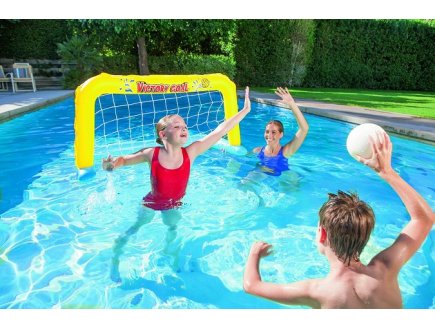 Cage de water polo gonflable + ballon - Bestway - jeu piscine - but foot