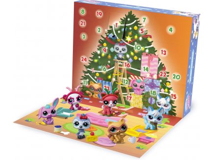 Calendrier de l'avent Deluxe Littlest Petshop - Figurines animaux, accessoires - Bandai - No�l 