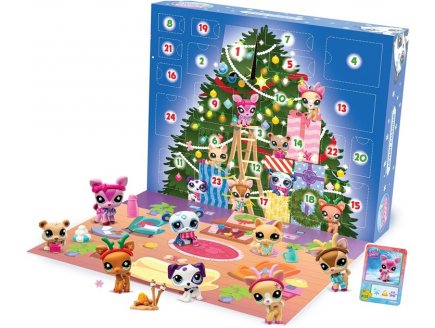 Calendrier de l'avent littlest Petshop - figurines animaux, accessoires - bandai - noel 2024