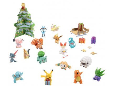 Calendrier de l'avent pokemon : 24 cadeaux : 16 Figurines et 8 Accessoires - Noël
