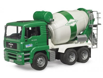 CAMION BETONNIERE MAN TGA - BRUDER - 02739 - TOUPIE A BETON, VEHICULE CHANTIER
