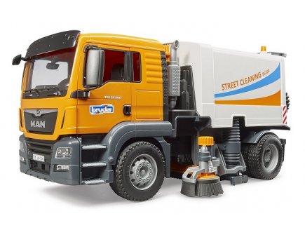 CAMION DE NETTOYAGE DE RUES MAN TGS - BRUDER - 03780 - BALAYEUSE