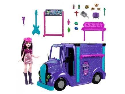 Camion Restaurant musical 2 en 1 Monster High - Tour Bus Rock - Mattel - HXH83 - Vehicule