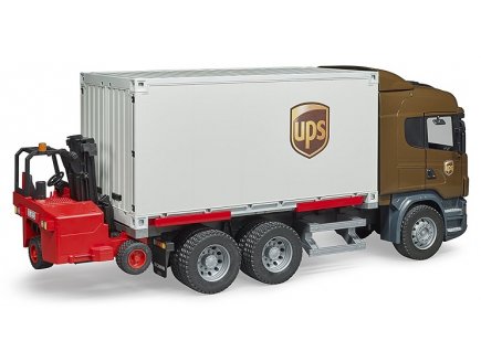 Camion scania r-serie ups + chariot elevateur - Bruder - 03581 - transport