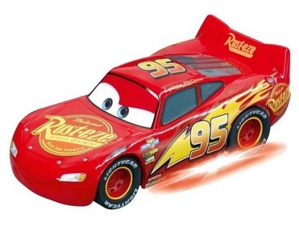 CARRERA GO - CARS LIGHTNING MCQUEEN NEON LIGHTS - 64150 - VOITURE CIRCUIT DISNEY PIXAR