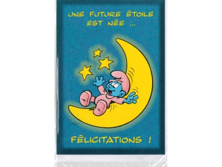 CARTE CARTE DE NAISSANCE - BEBE SCHTROUMPF + ENVELOPPE - CARTERIE BD - ENFANT - ADULTE - FILLE - GARCON (35