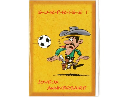 CARTE D'ANNIVERSAIRE LUCKY LUKE - JOE LE DALTON (61)