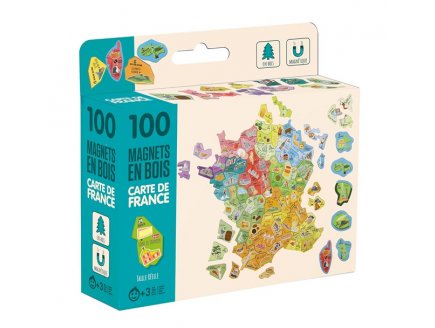 Carte de France magntique 100 magnets en bois - Jeujura - 8969 - Accessoire Tableau, Aimants