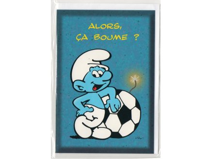 CARTE ENFANT SCHTROUMPF FARCEUR + ENVELOPPE - CARTERIE SPORT FOOTBALL - ENFANT - ADULTE - FILLE - GARCON (37)