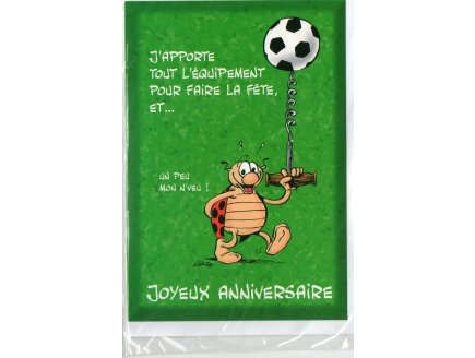 CARTE JOYEUX ANNIVERSAIRE ANIMAL RIGOLO FOOT + ENVELOPPE - CARTERIE - FOOTBALL SPORTIF - ENFANT - ADULTE - FILLE - GARCON (27)