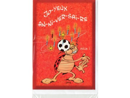 CARTE JOYEUX ANNIVERSAIRE ANIMAUX + ENVELOPPE - CARTERIE SPORT FOOTBALL - ENFANT - ADULTE - FILLE - GARCON (2)