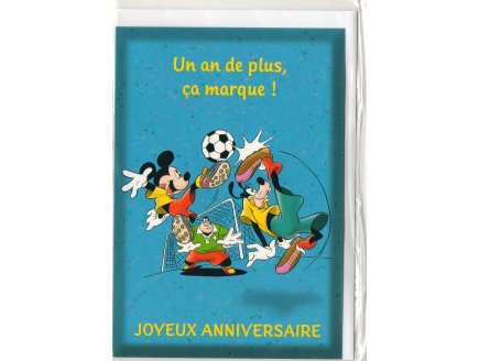 CARTE JOYEUX ANNIVERSAIRE MICKEY DINGO ET SES AMIS + ENVELOPPE - CARTERIE DISNEY - DESSIN ANIME - ENFANT - ADULTE - FILLE - GARCON (41)