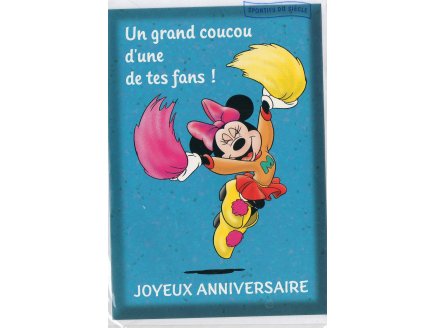 CARTE JOYEUX ANNIVERSAIRE MINNIE + ENVELOPPE - CARTERIE DISNEY - DESSIN ANIME - ENFANT - ADULTE - FILLE - GARCON (40) (40)