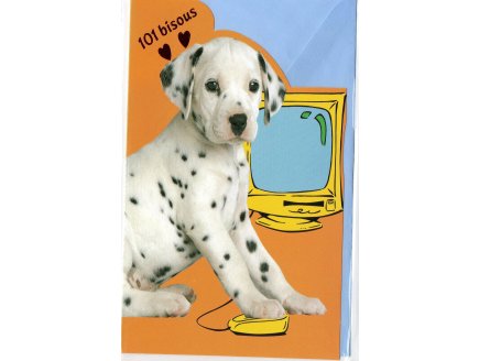 CARTE LES 101 DALMATIENS DISNEY + ENVELOPPE - ENFANT - ADULTE - FILLE - GARCON (71)