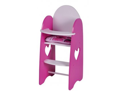 CHAISE HAUTE EN BOIS COEUR ROSE POUR POUPEE - KNORRTOYS - MOBILIER POUPON