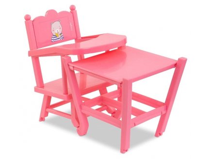 Chaise haute rose 2 en 1 poupon 36/42 cm - Corolle - 141290 - accessoire repas